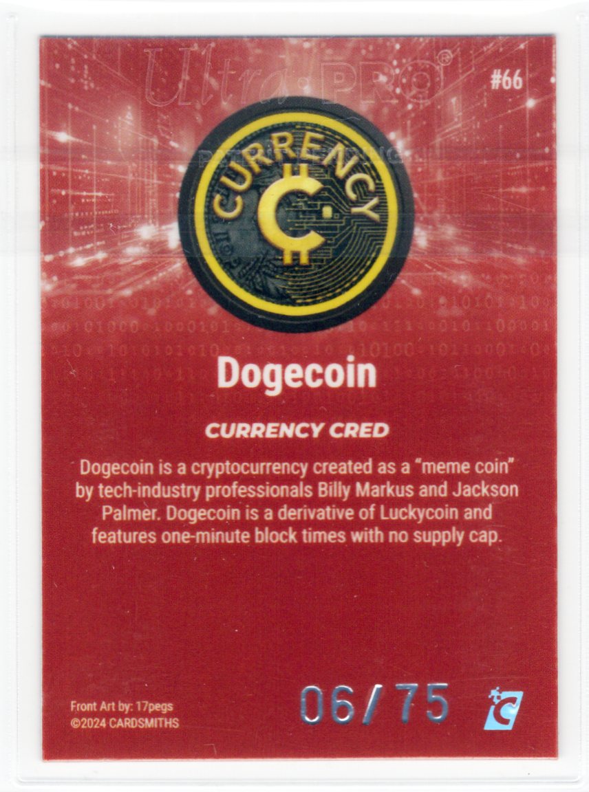 Cardsmiths Series 4 – Dogecoin #66 – Garnet 06/75
