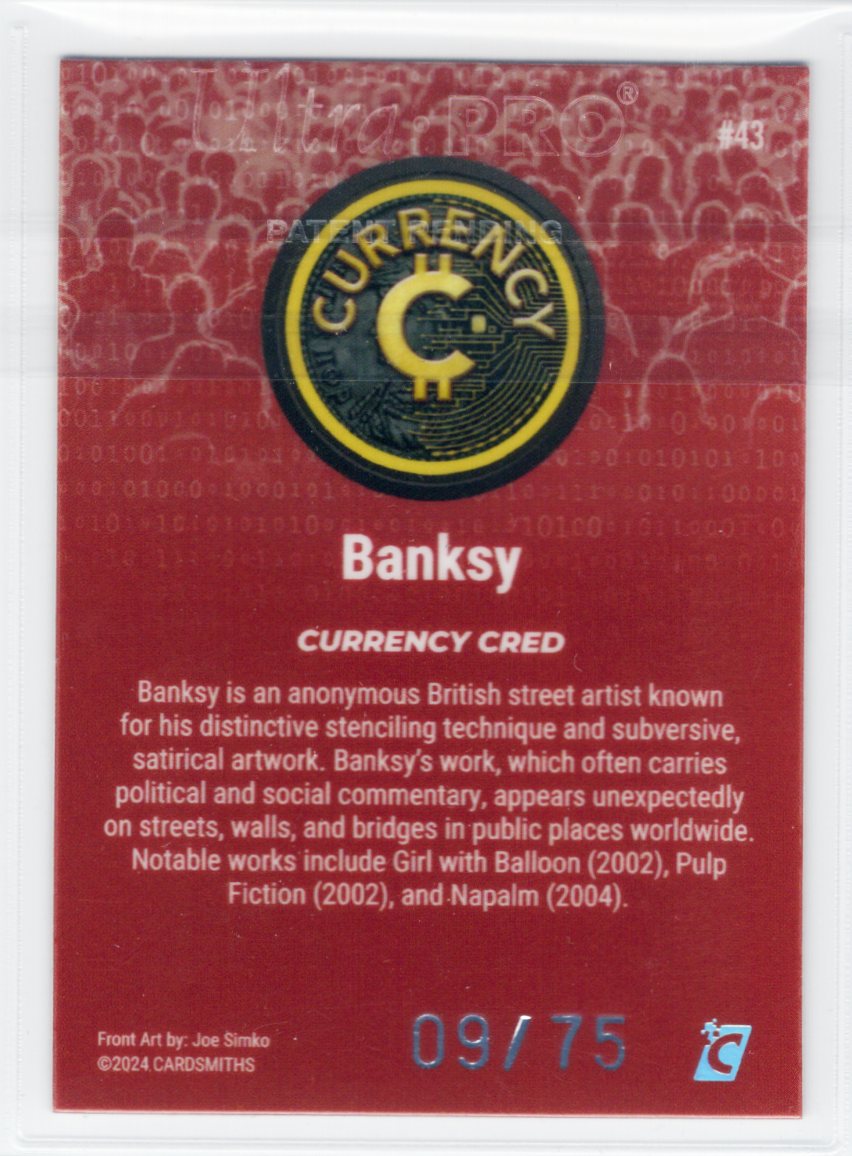 Cardsmiths Series 4 – Banksy #43 – Garnet 09/75