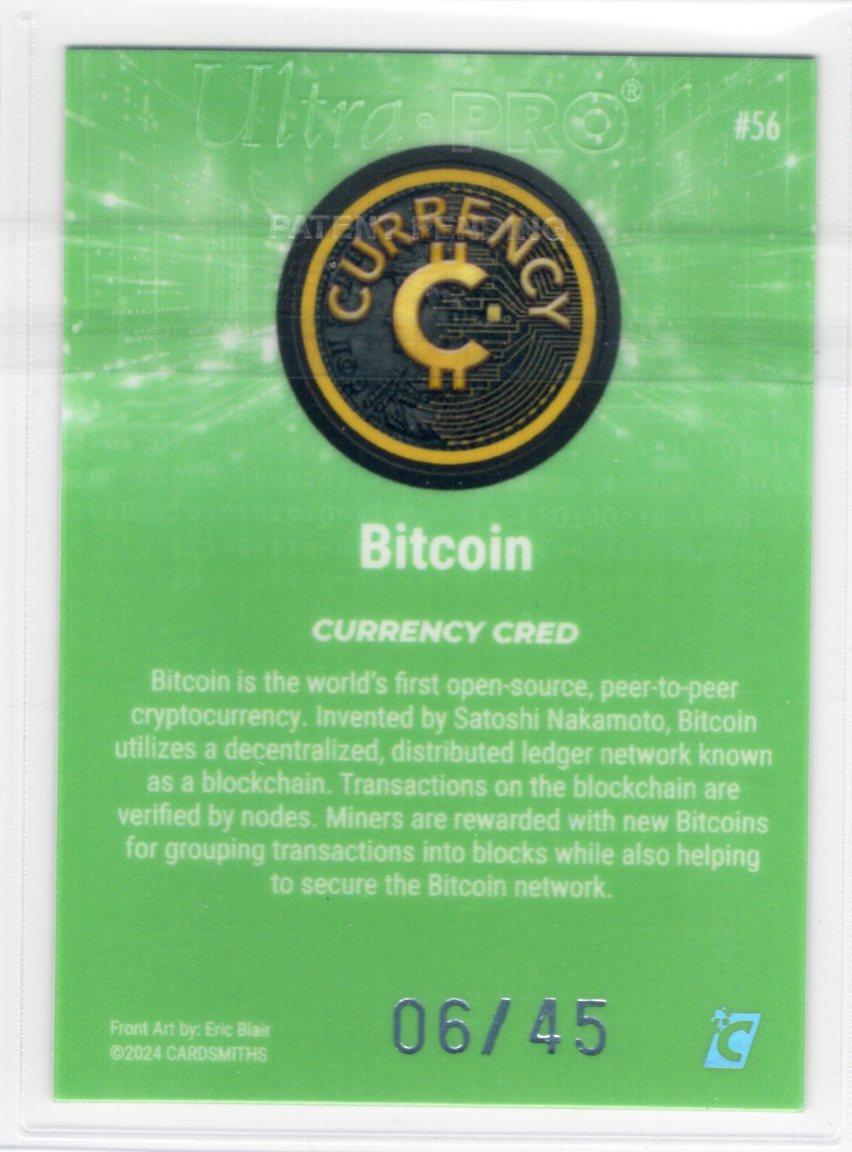 Cardsmiths Series 4 – Bitcoin #56 – Jade 06/45