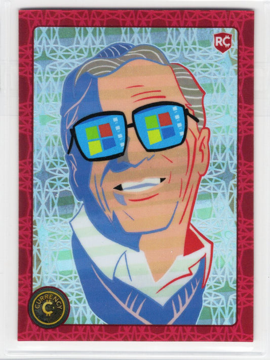 Cardsmiths Series 4 – Bill Gates #62 – Ruby 25/25 (Ω Omega)