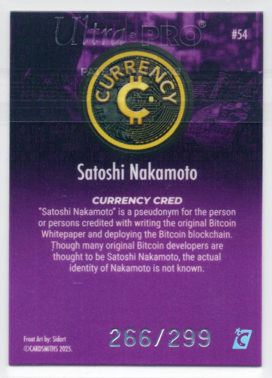 Cardsmiths Series 5 – Satoshi Nakamoto #54 – Tanzanite 266/299