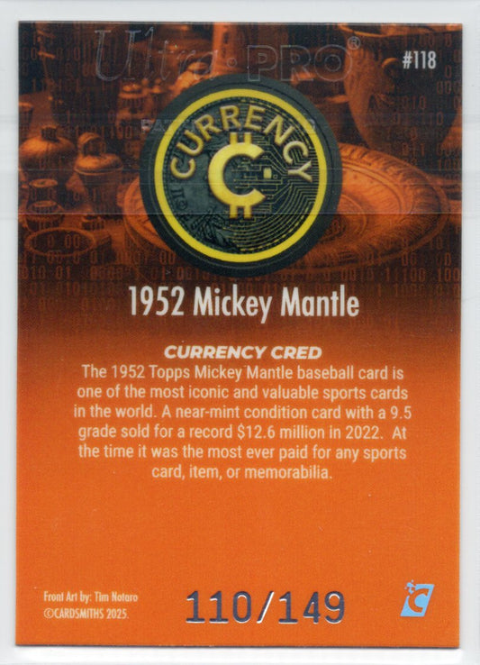 Cardsmiths Series 5 – 1952 Mickey Mantle #118 – Beryl 110/149