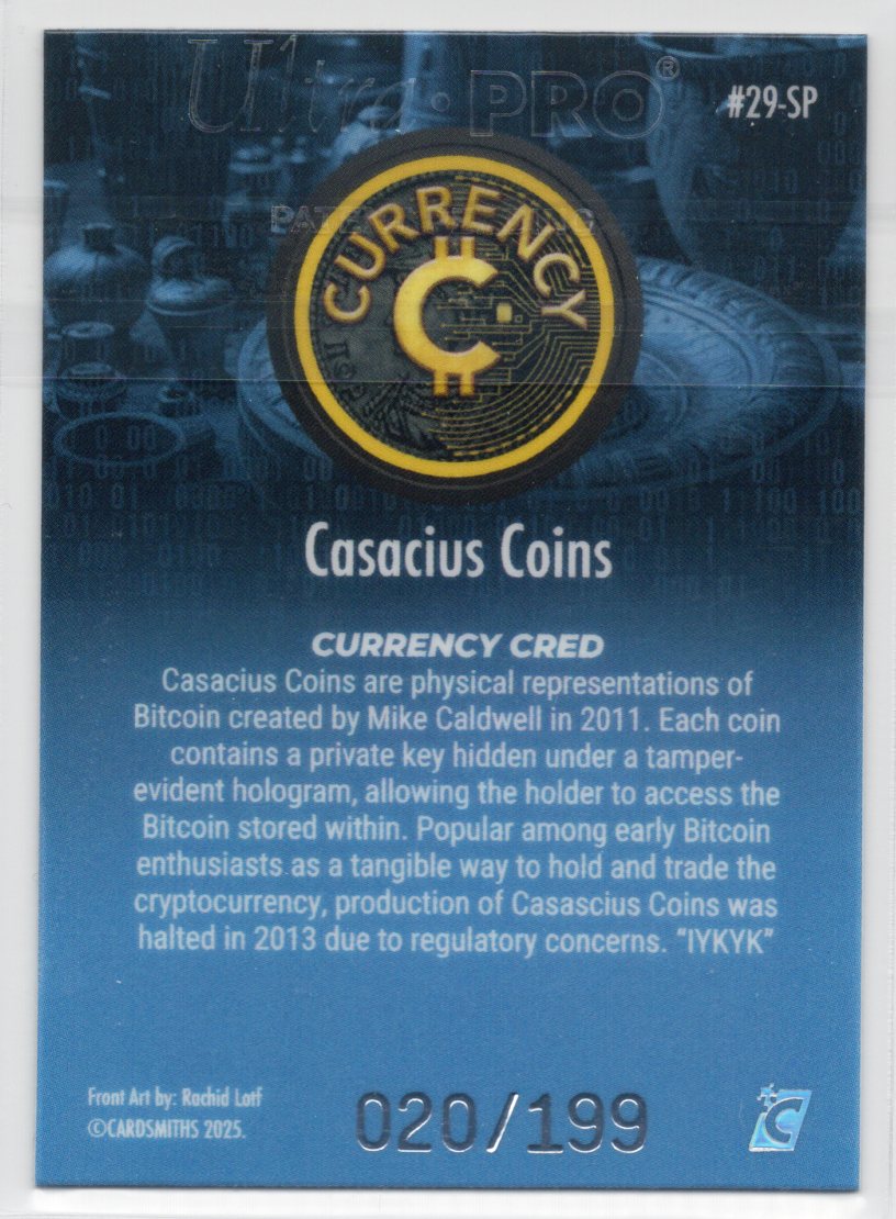 Cardsmiths Series 5 – Casacius Coins #29-SP – Blue Topaz 020/199