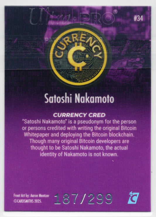 Cardsmiths Series 5 – Satoshi Nakamoto #34 – Tanzanite 187/299