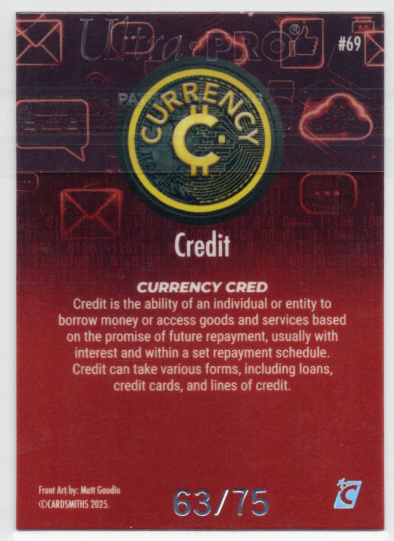 Cardsmiths Series 5 – Credit #69 – Garnet 63/75