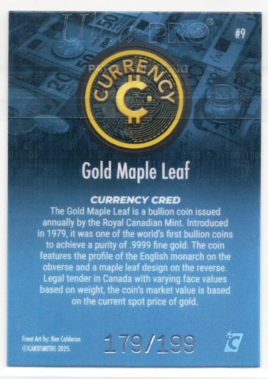 Cardsmiths Series 5 – Gold Maple Leaf #9 – Blue Topaz 179/199