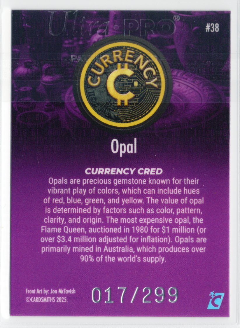 2025 Cardsmiths Series 5 – Opal #38 – Tanzanite Gemstone 017/299