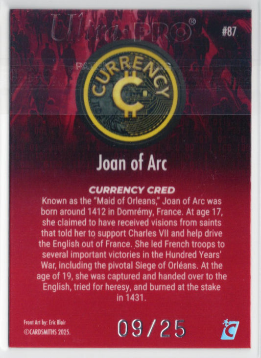 2025 Cardsmiths Series 5 – Joan of Arc #87 – Ruby Gemstone 09/25