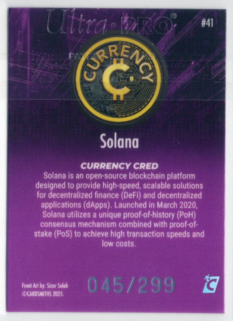 2025 Cardsmiths Series 5 – Solana #41 – Tanzanite 045/299