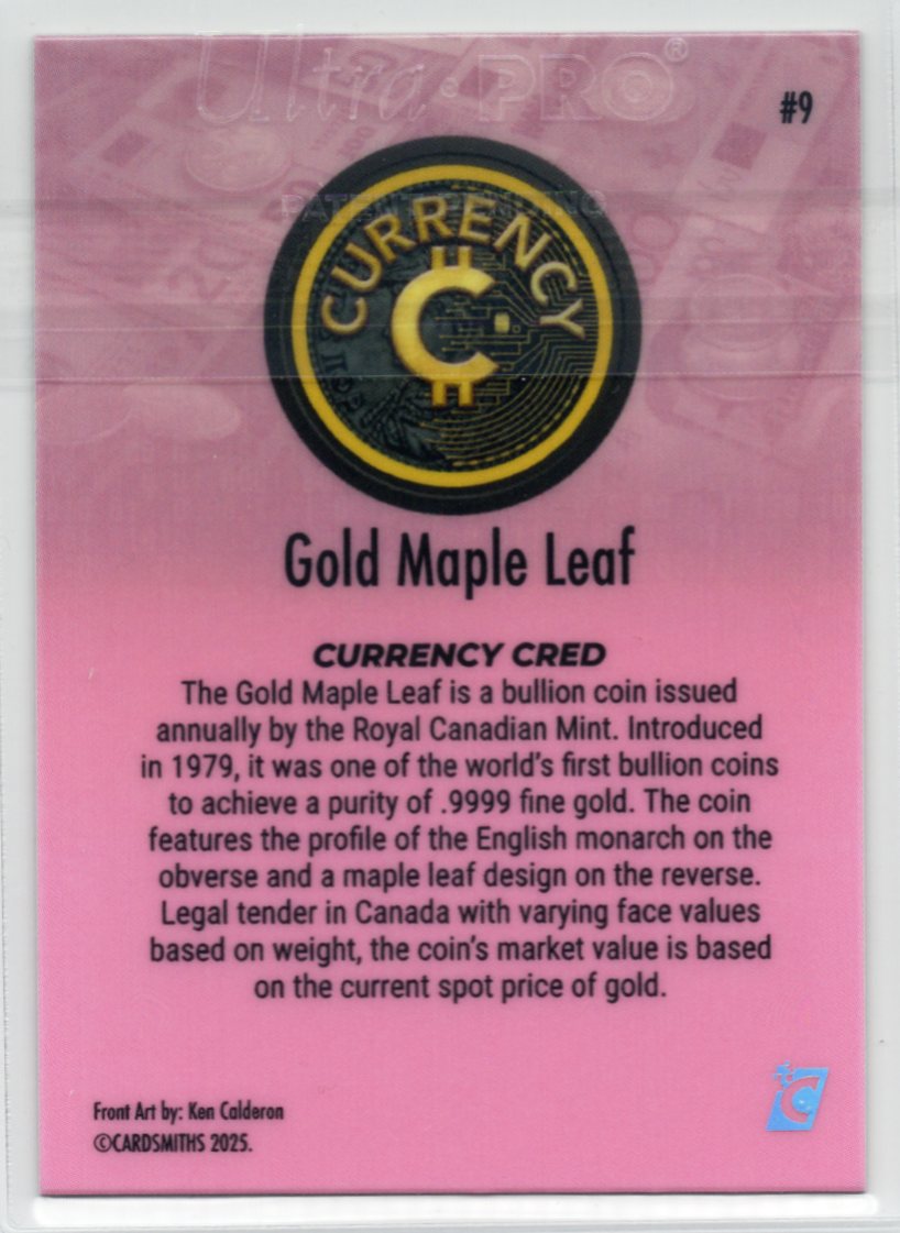 Cardsmiths Series 5 – Gold Maple Leaf #9 – Pink Topaz (Mystery Print Run)