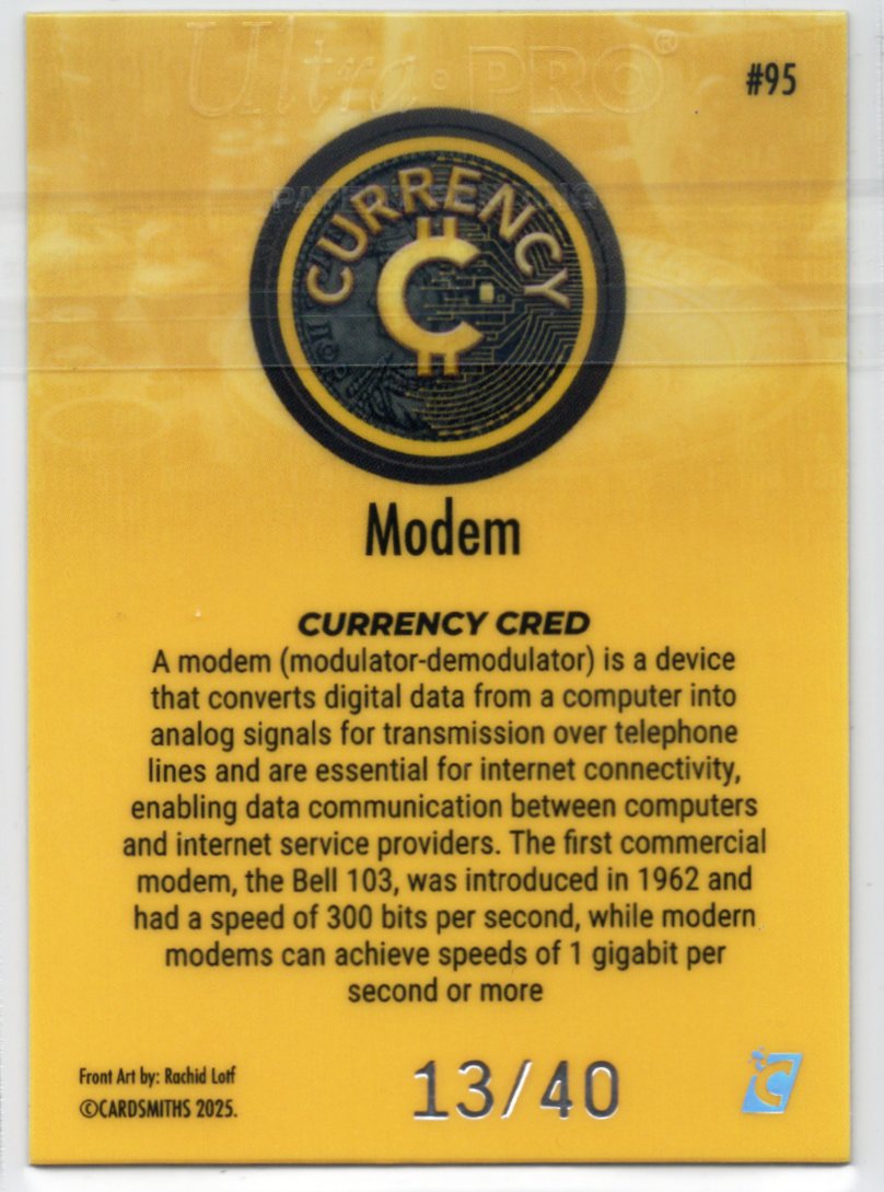 Cardsmiths Series 5 – Modem #95 – Citrine 13/40