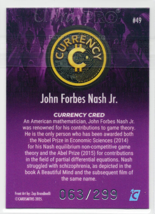 Cardsmiths Series 5 – John Forbes Nash Jr. #49 – Tanzanite 063/299