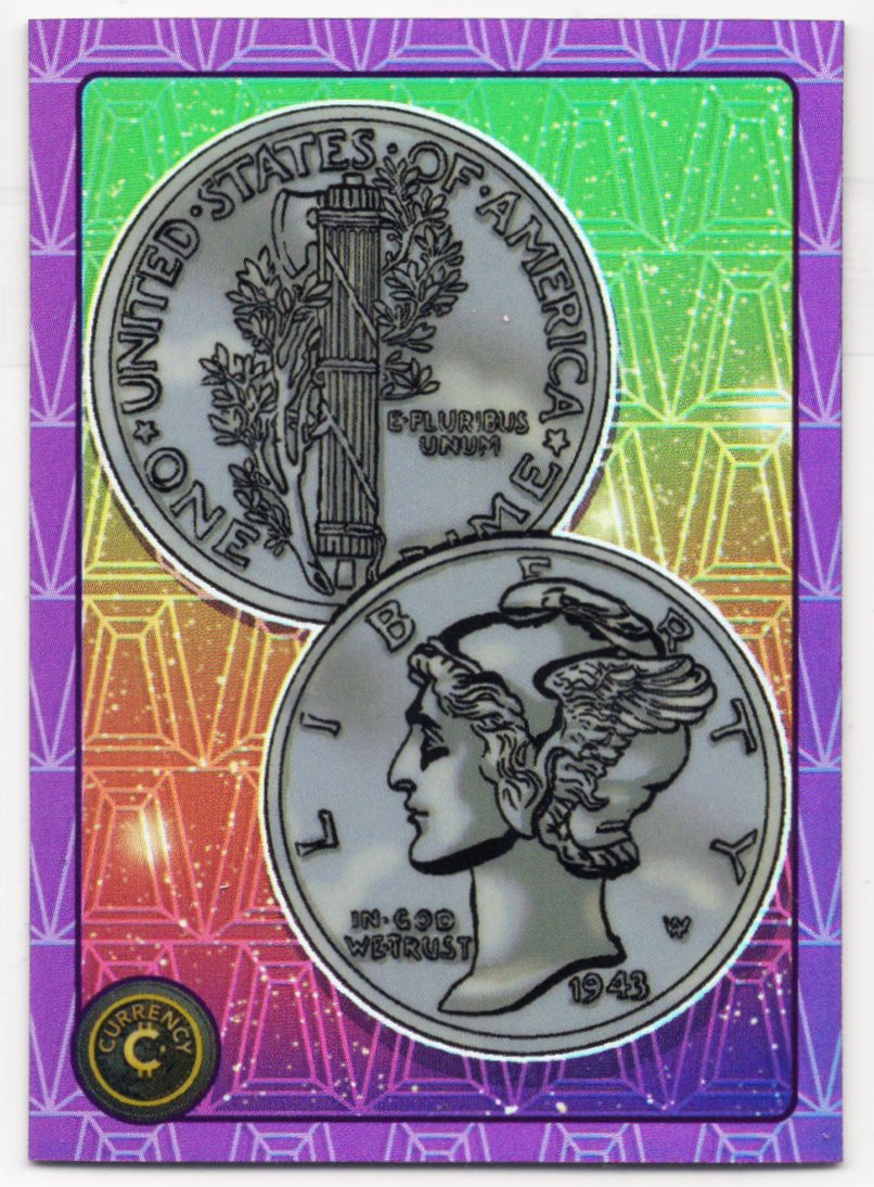 Cardsmiths Series 5 – Mercury Dime #84 – Tanzanite Refractor 177/299