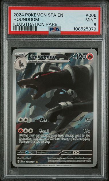2024 Pokémon SFA English Shrouded Fable #066 Houndoom Illustration Rare - PSA 9