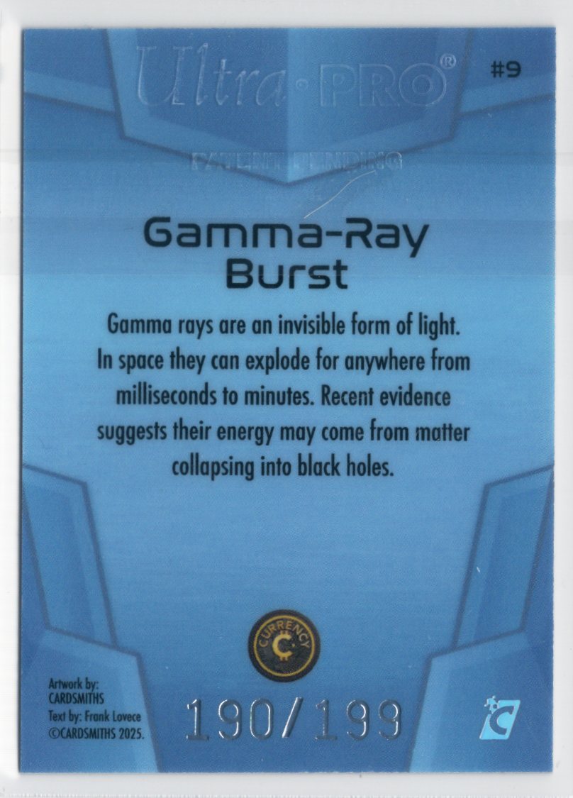 Cardsmiths Space - Galactic Edition – Gamma-Ray Burst #9 – Blue Topaz 190/199