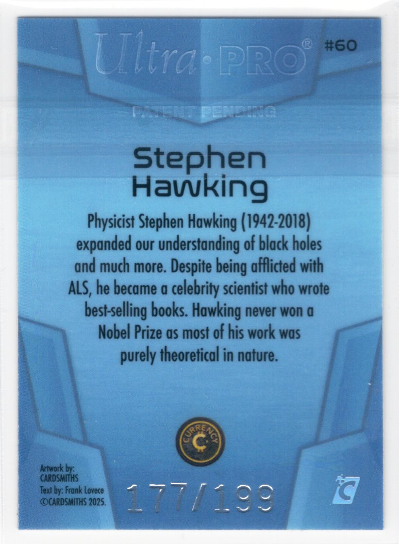 Cardsmiths Space – Galactic Edition - Stephen Hawking #60 – Blue Topaz 177/199