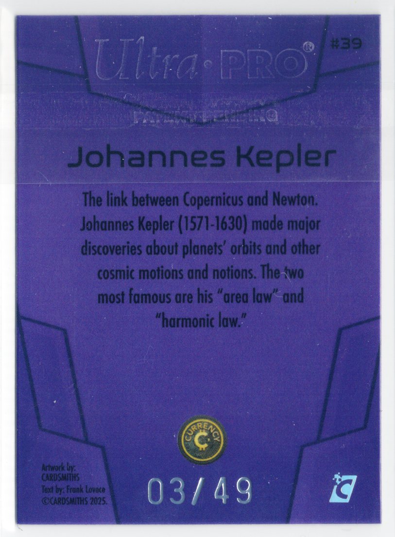 Cardsmiths Space – Galactic Edition – Johannes Kepler #39 – Amethyst 03/49