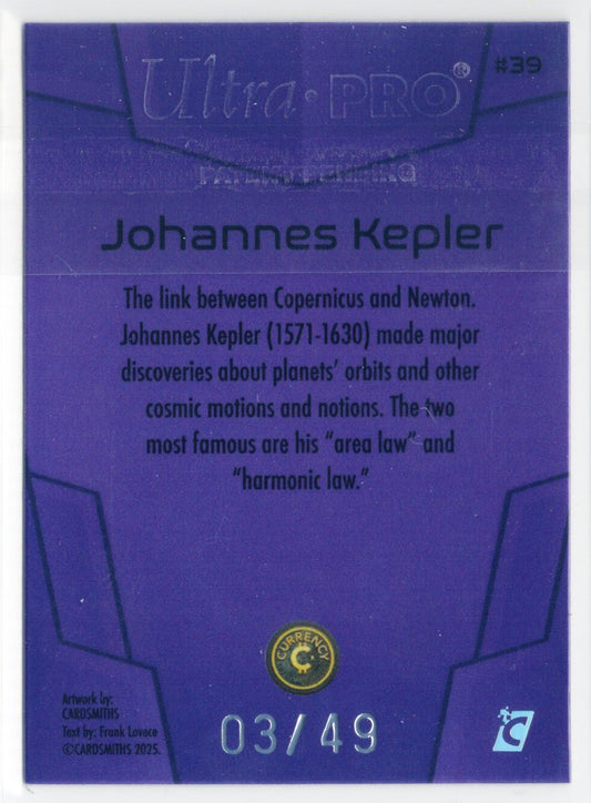 Cardsmiths Space – Galactic Edition – Johannes Kepler #39 – Amethyst 03/49