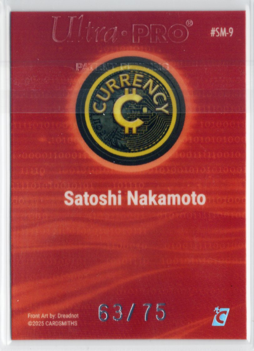 2025 Cardsmiths Summer Series – Satoshi Nakamoto - Garnet 063/75