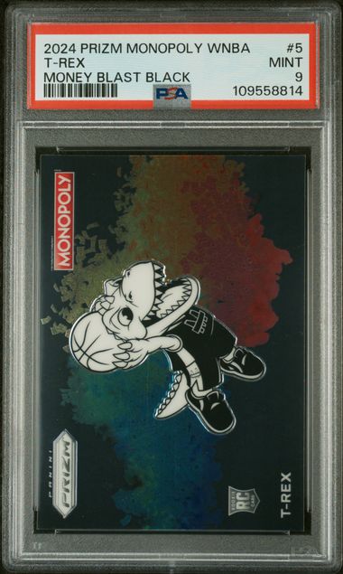 T-Rex 2024 Prizm Monopoly WNBA #BMB-5 Money Blast Black – PSA 9 – Basketball